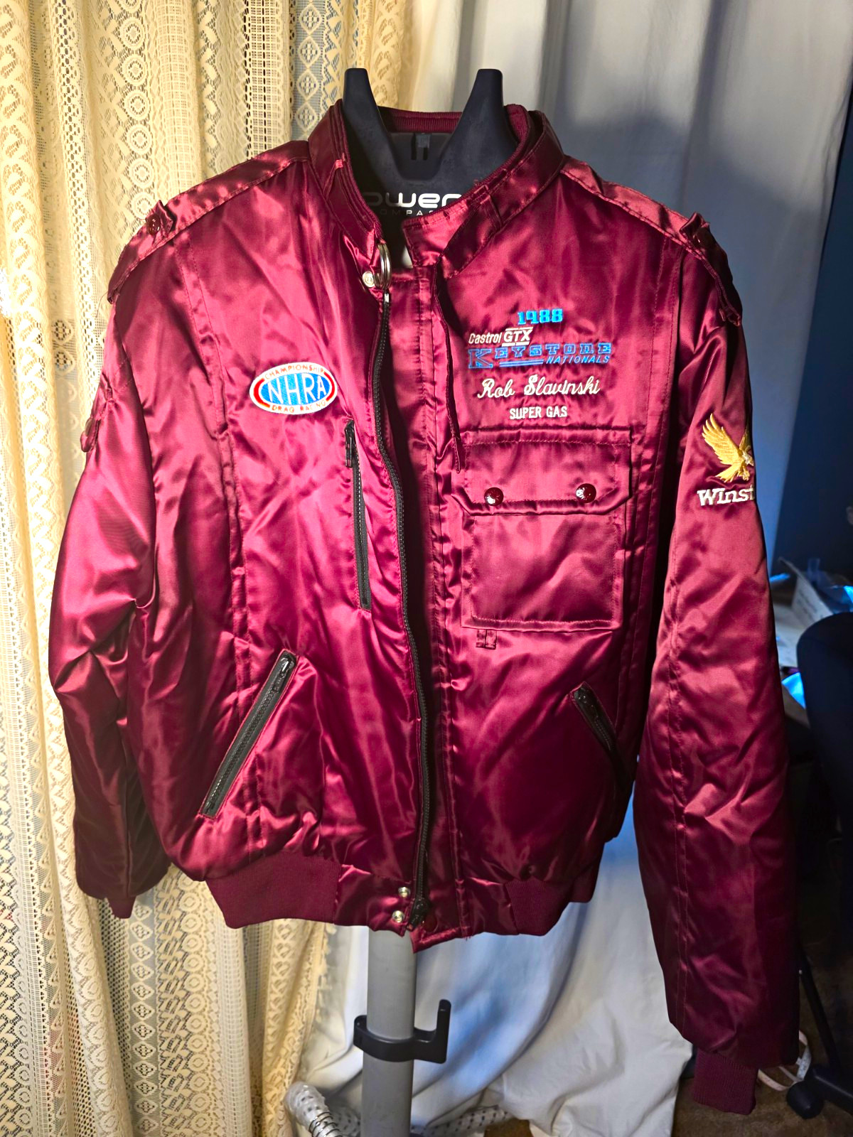 Vintage 1988 NHRA Castrol GTX Keystone Nationals Racing Jacket – Rob Slavinski 