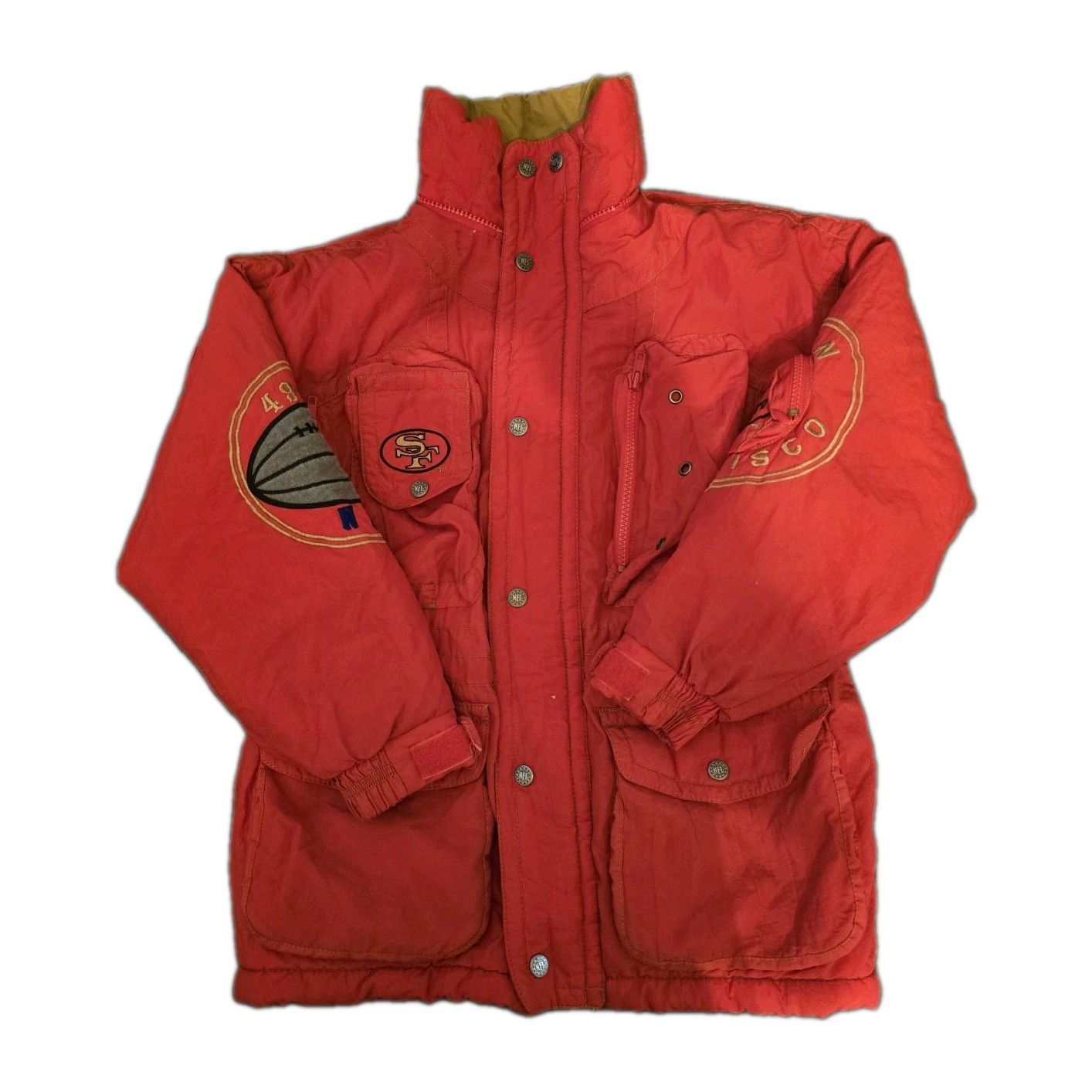 Vintage San Francisco 49ers Triple FAT Goose Parka Football Jacket, Kids 8/10