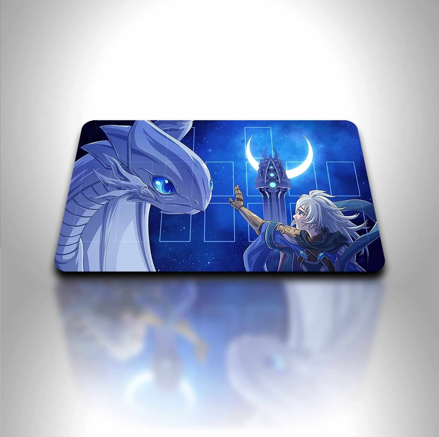 Blue-Eyes Dragon Cloth Playmat 1 player for Yugioh Zoned