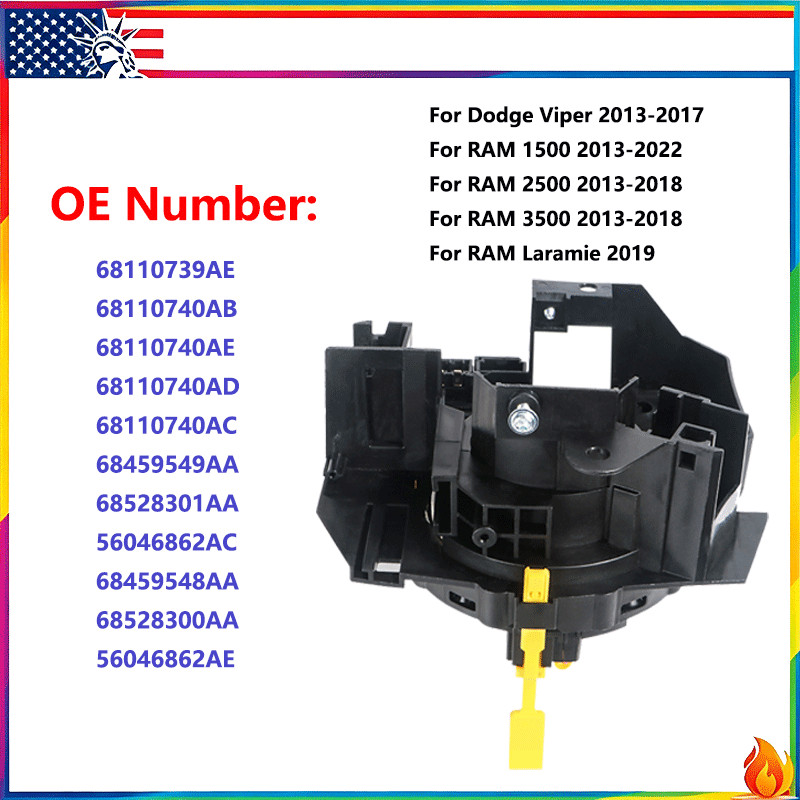 Clock Spring For RAM 1500 2013- 2022 Steering Wheel Spiral Cable Clockspring