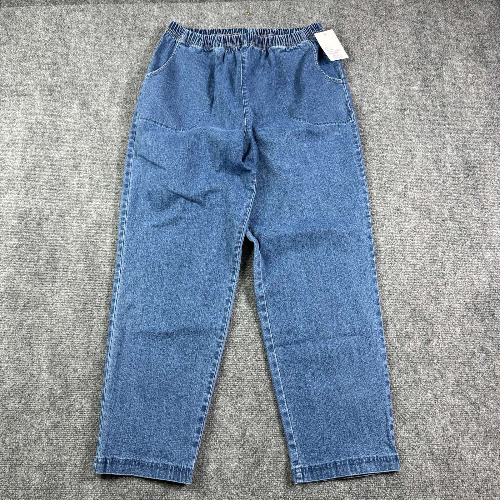 Croft & Barrow Women’s Denim Pull-On 1X Short NWT Straight Leg Blue Pants