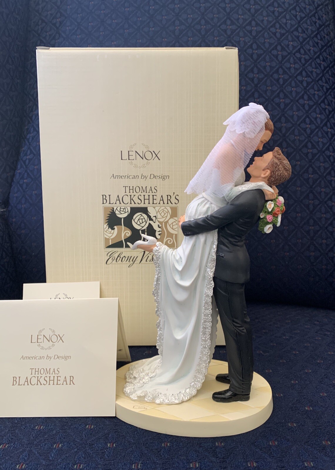 Lenox Thomas Blackshear Ebony Visions FOREVER ONE Wedding Cake Topper IVORY NIB