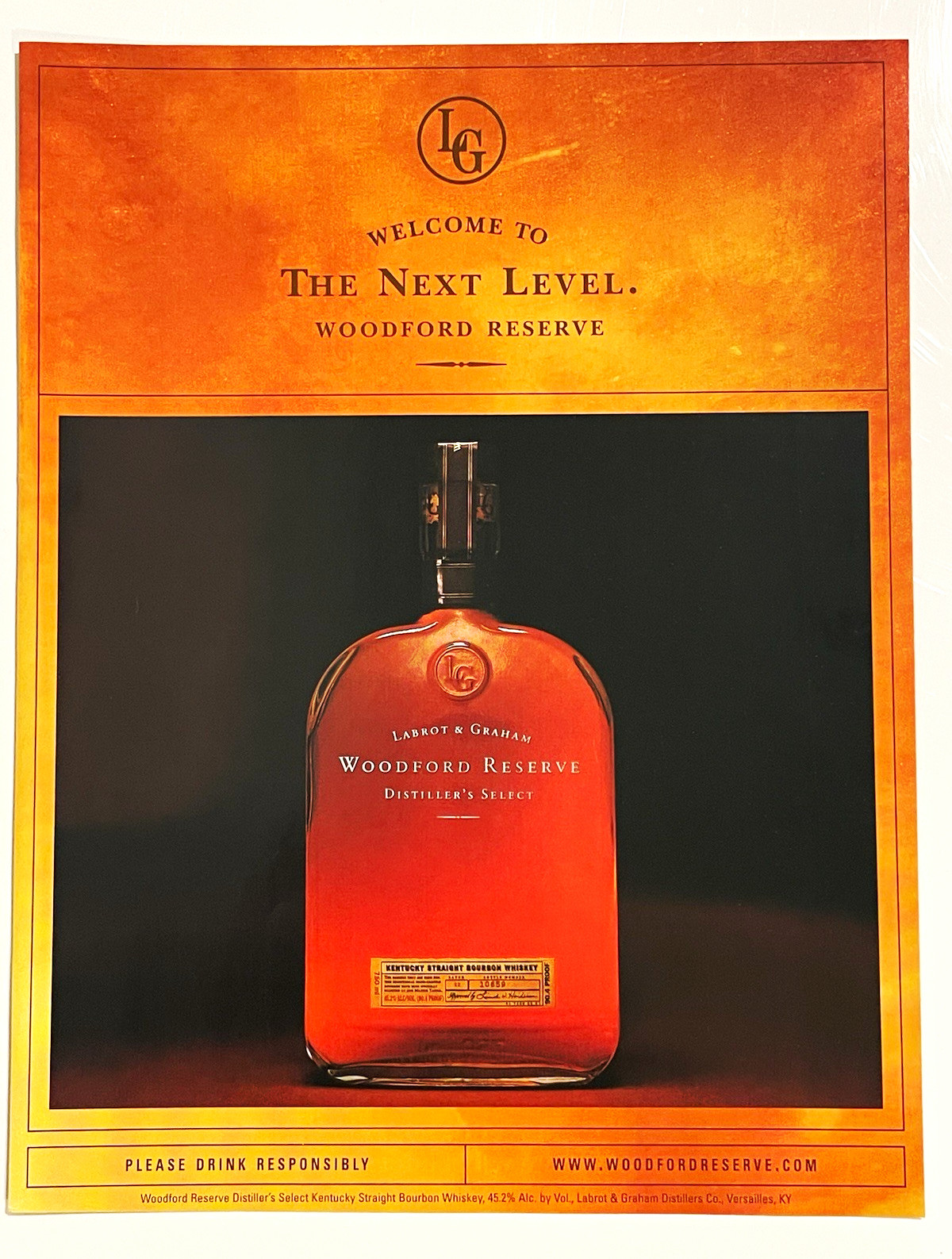 2000 Woodford Reserve Labrot & Graham Vintage Bourbon Whiskey Ad