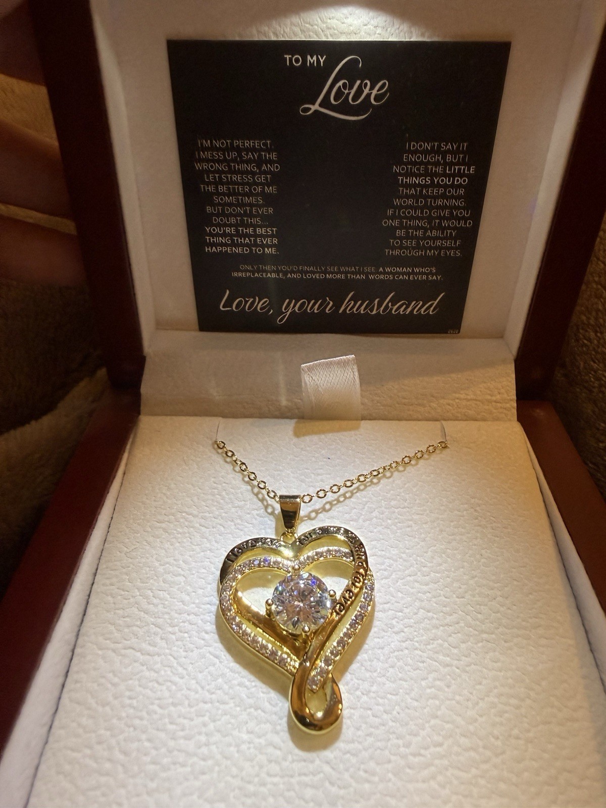 Ziella Jewelry Forever Love Heart Necklaces Wife, To My Love  Necklace
