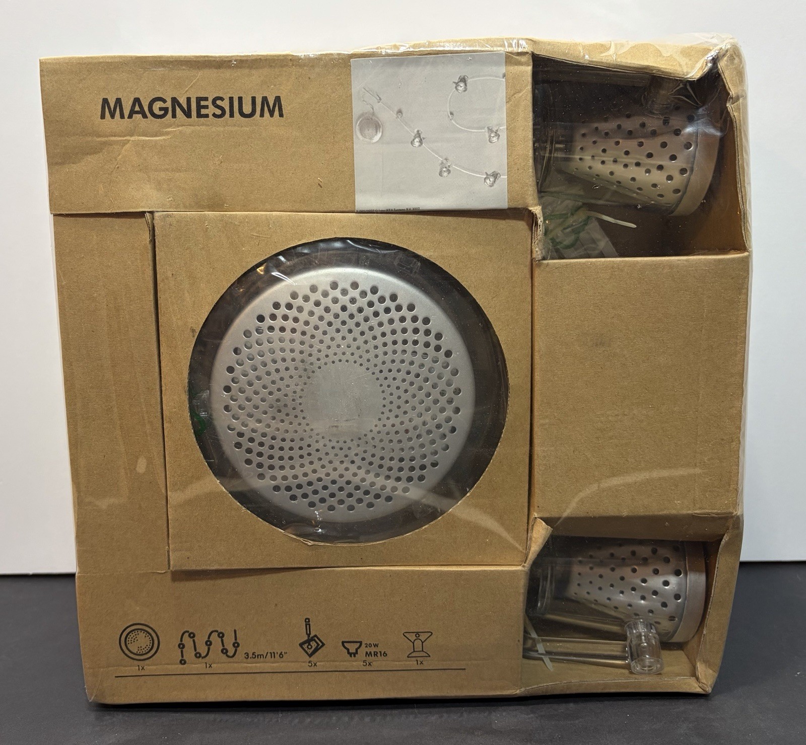 Vintage IKEA MAGNESIUM Flexible Wire Track Lighting Kit Sealed NOS 600.425.87