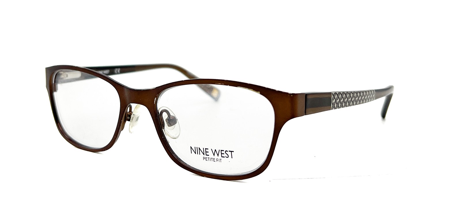 NEW NINE WEST NW1057 210 SATIN BROWN AUTHENTIC EYEGLASSES 47-16-135