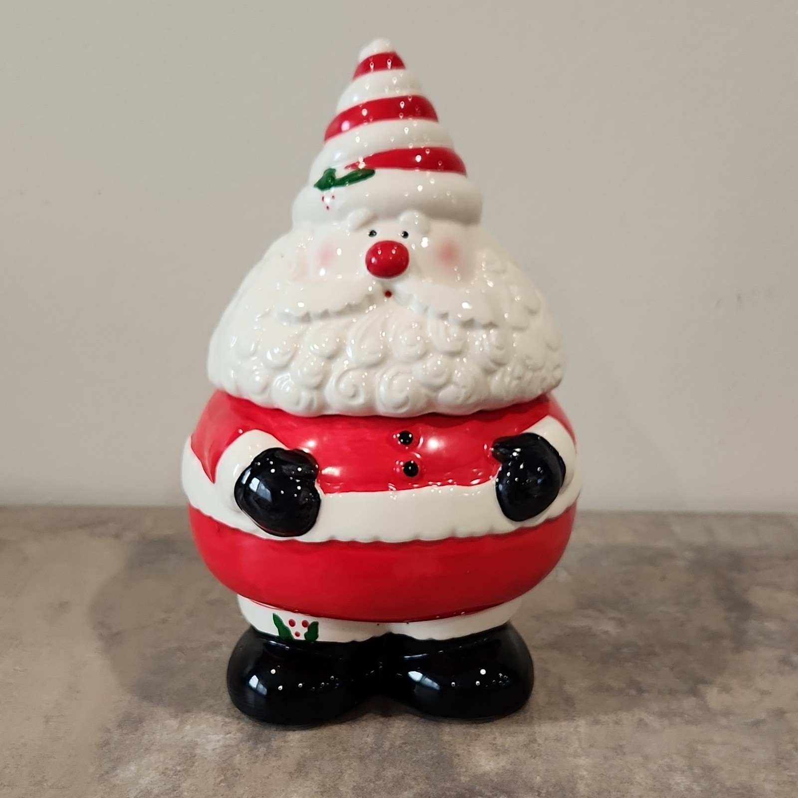 Vintage Enesco Ceramic Santa Cookie Jar 10\ Vintage Enesco Ceramic Santa Cookie Jar 10\