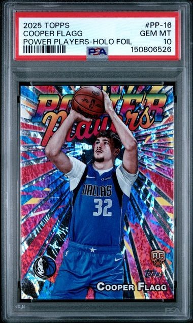 Cooper Flagg 2025 Topps Power Players Holo Foil #PP-16 Rookie RC PSA 10