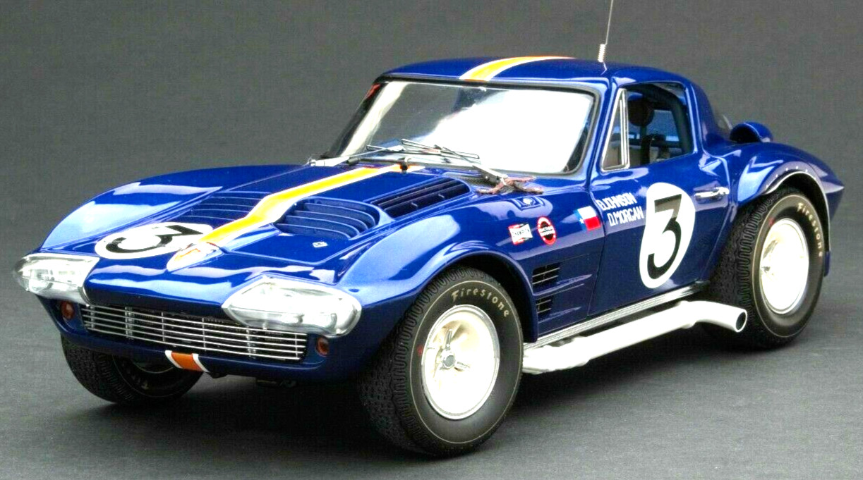 1964 Corvette Grand Sport #3 Racer Sebring 12 Johnson/Morgan 1:18 Exoto RLG18025 1964 Corvette Grand Sport #3 Racer Sebring 12 Johnson/Morgan 1:18 Exoto RLG18025