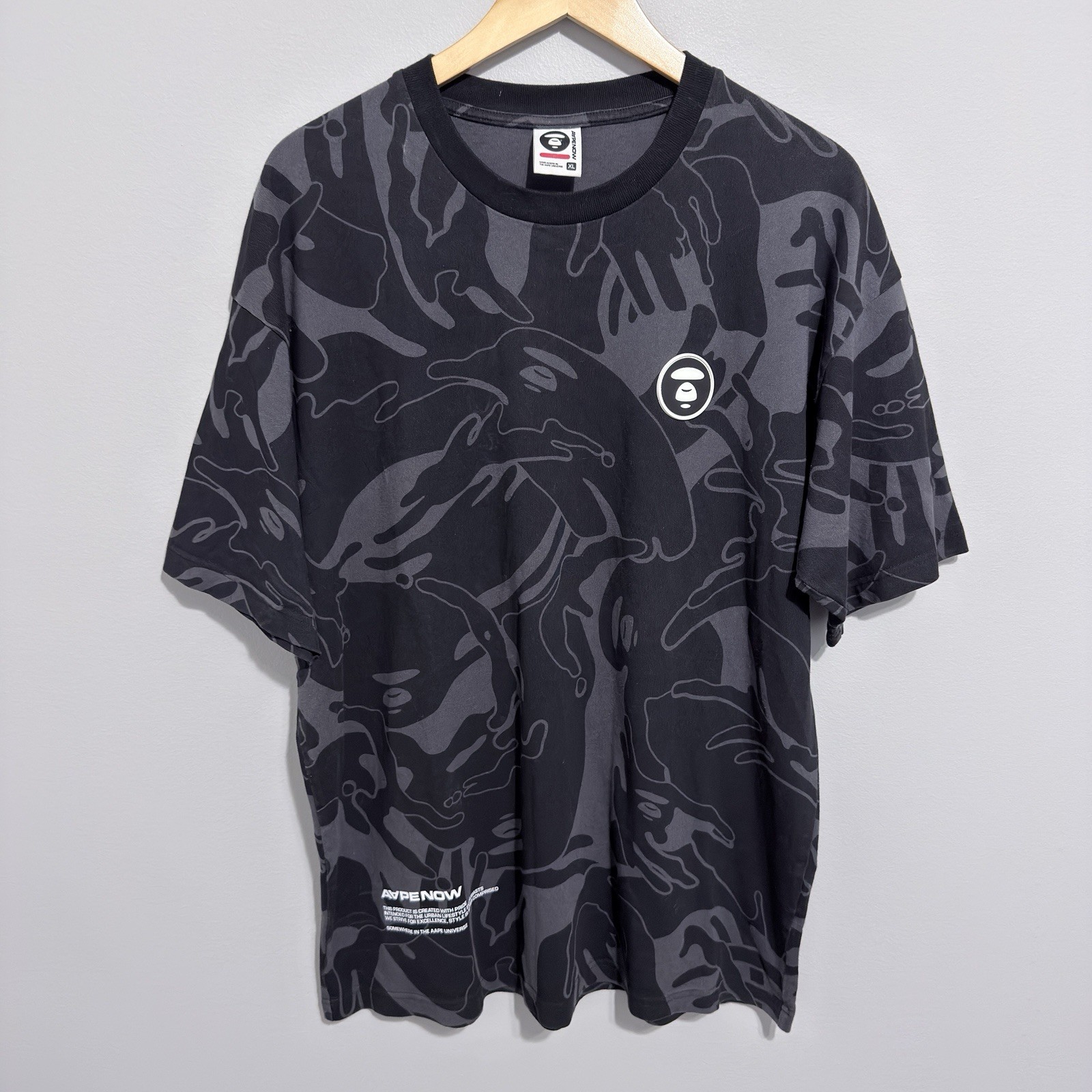 Aape by A Bathing Ape Camo AOP T-Shirt Size XL Streetwear Designer Rare Aape by A Bathing Ape Camo AOP T-Shirt Size XL Streetwear Designer Rare