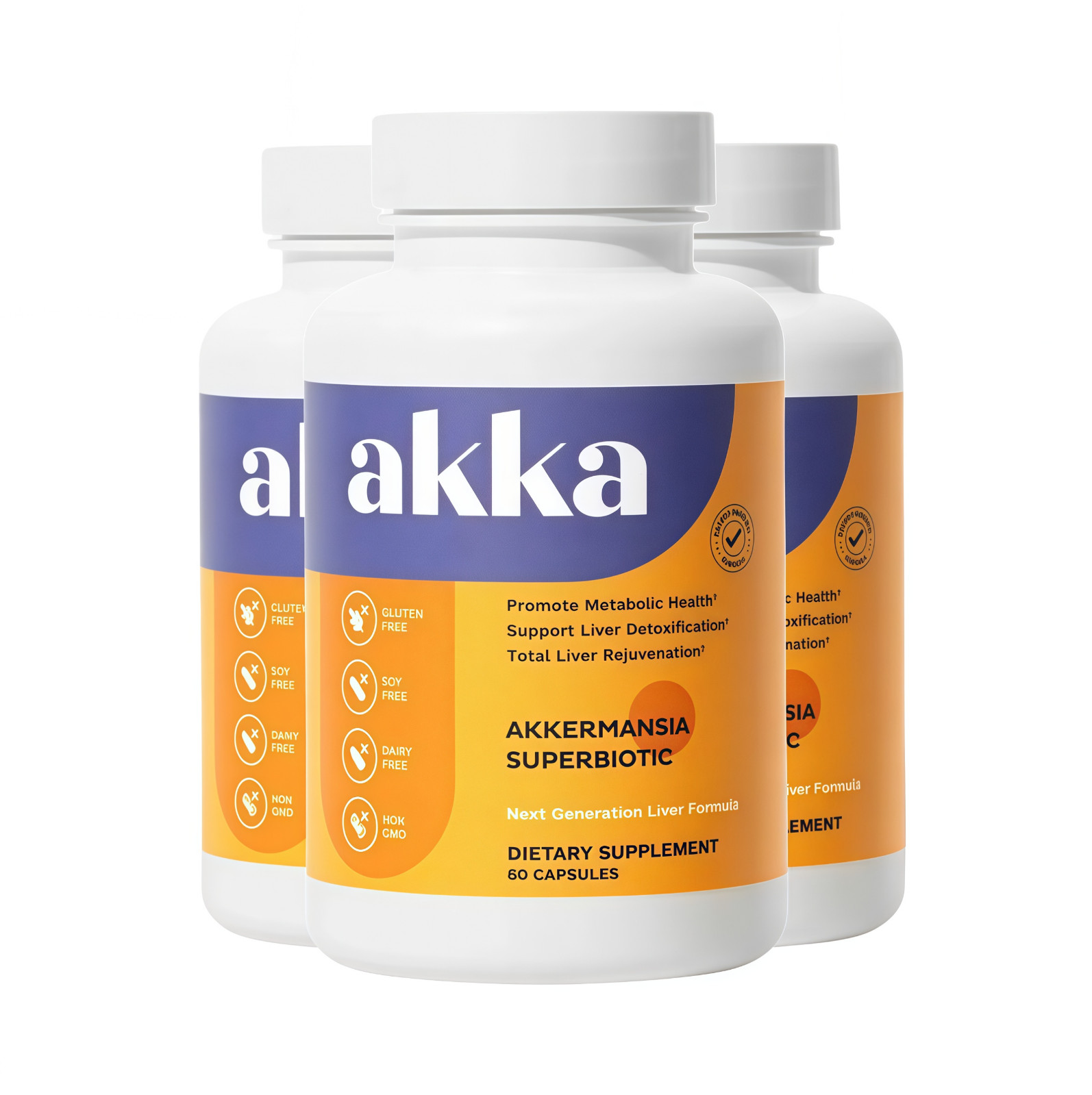 Premium 3PCS-AKKA-Premium Cleanse Superbiotic,Gut Detox Liver & Repair Health--