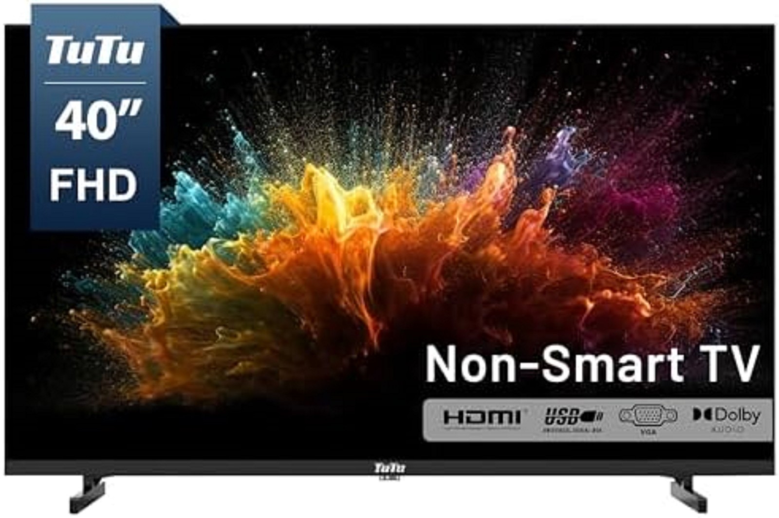 TuTu 40 Inch FHD TV, 2K LED Small Flat Screen Non-Smart Television, Works wit... TuTu 40 Inch FHD TV, 2K LED Small Flat Screen Non-Smart Television, Works wit...