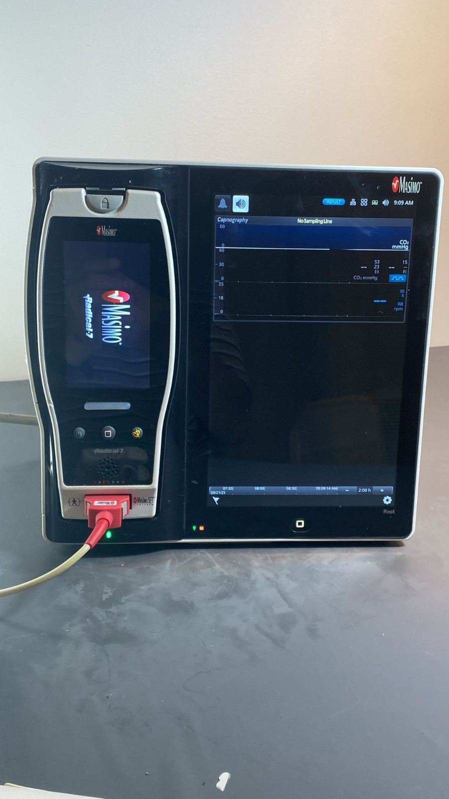 Masimo Root RDS7A Patient Monitor with Radical-7 and ISA CO2 Module