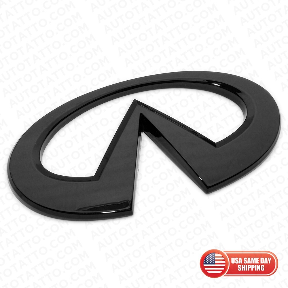 14-22 Infiniti Q50 Rear Luggage Lid Nameplate Emblem Badge Logo Gloss Black