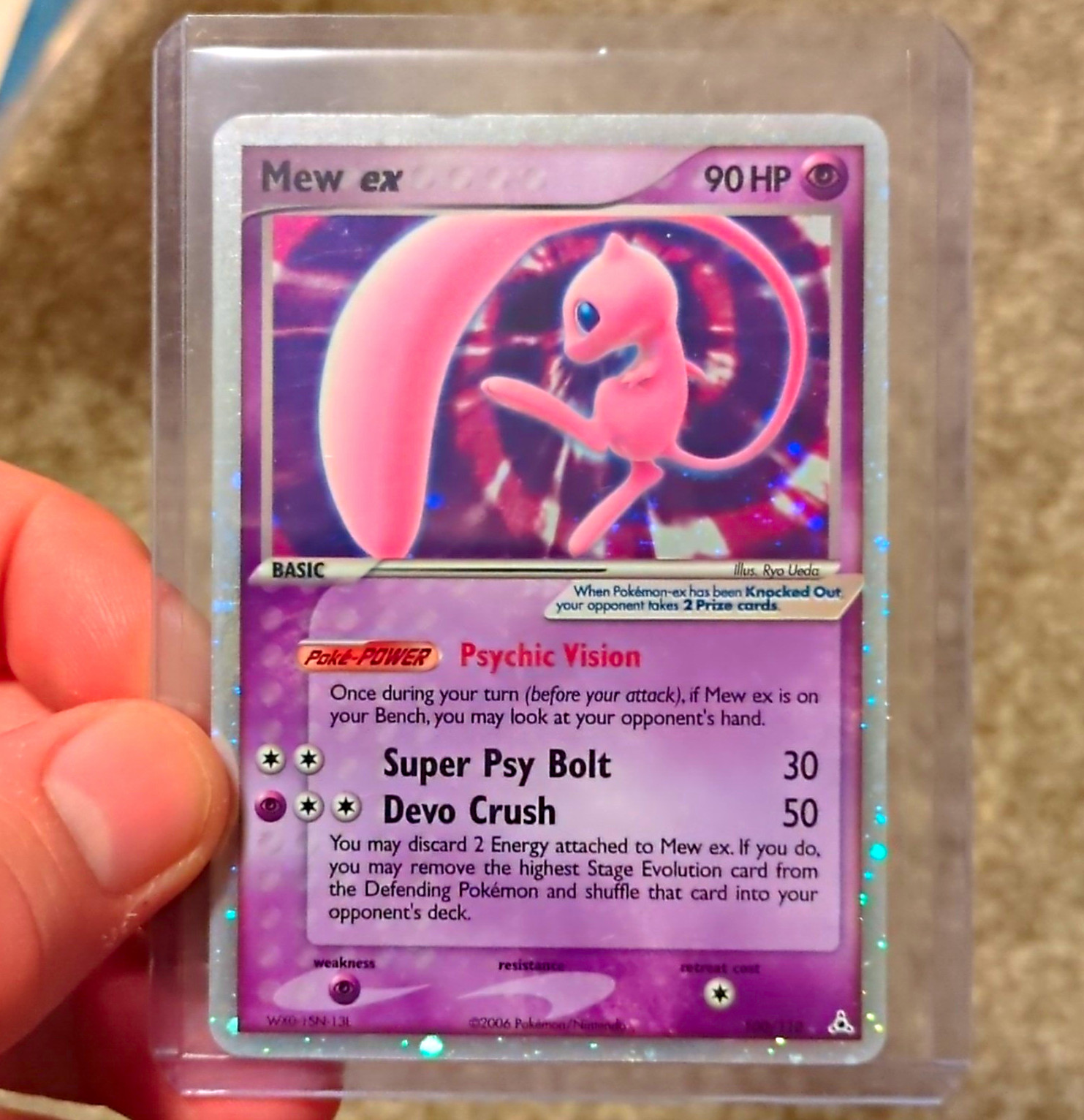 Mew ex 100/110 EX Holon Phantoms Holo Ultra Rare 2006 Psychic Vision