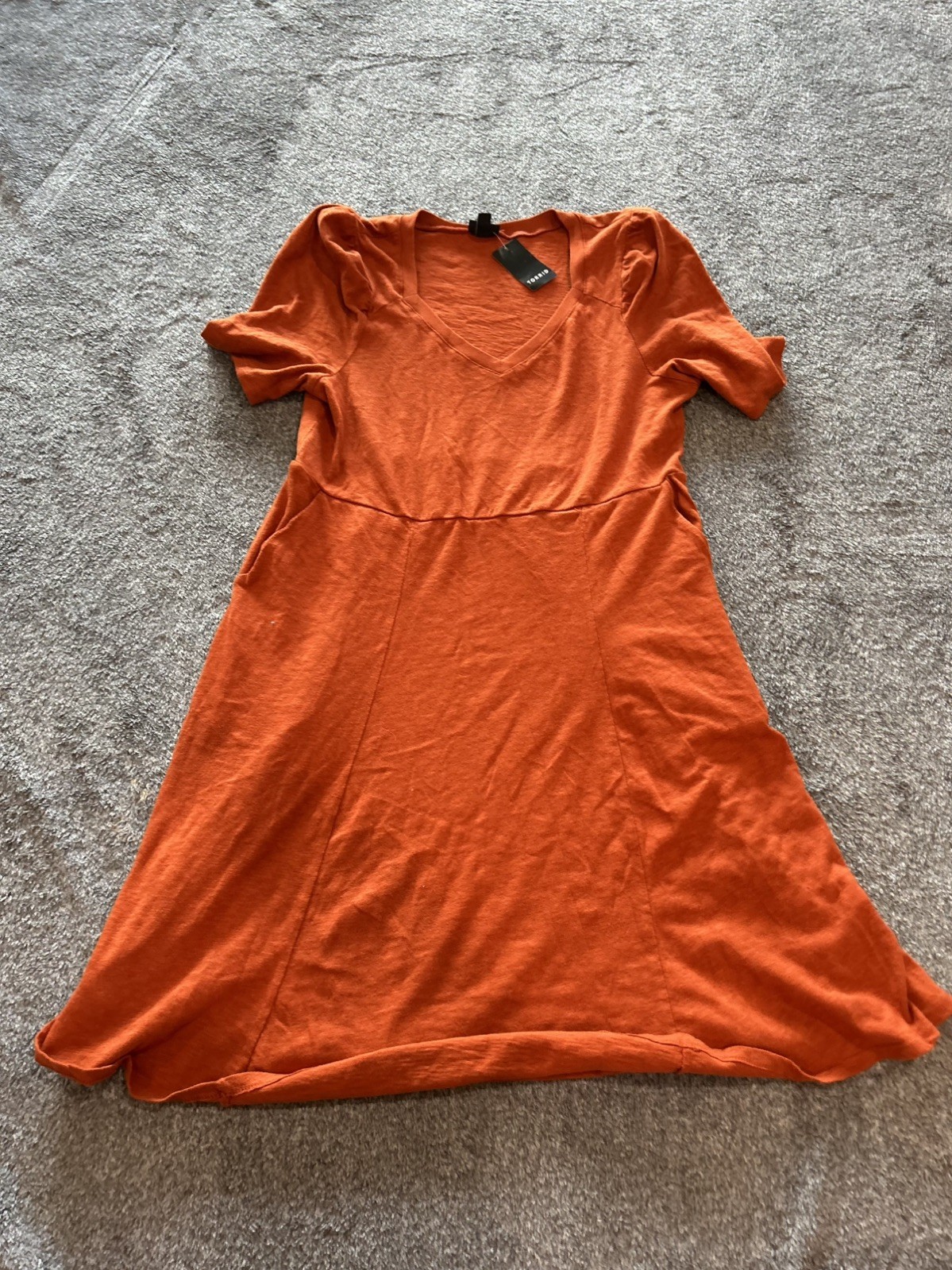 Torrid Size 0 large Plus Dress Dark Orange Knee Length New NWT