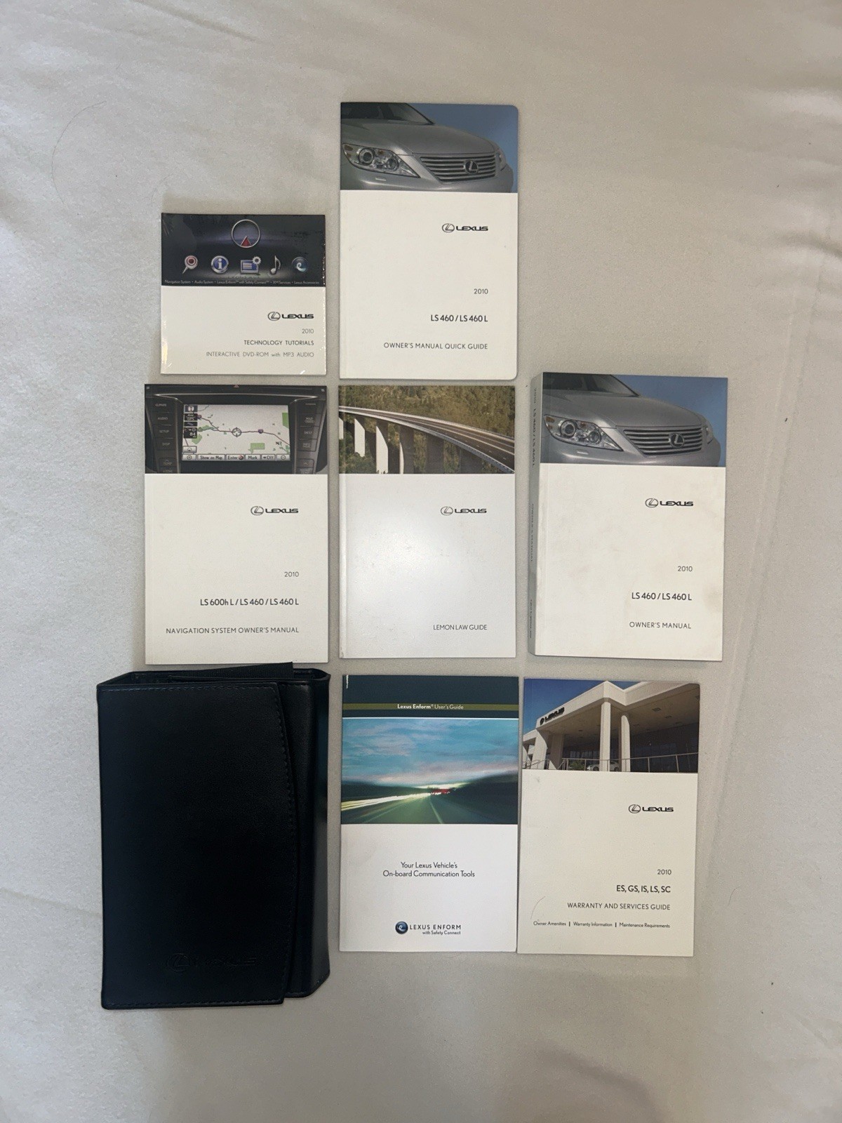 2010 Lexus LS 460/LS 460L OEM Owner’s Manual Book Set W/ Leather Case 