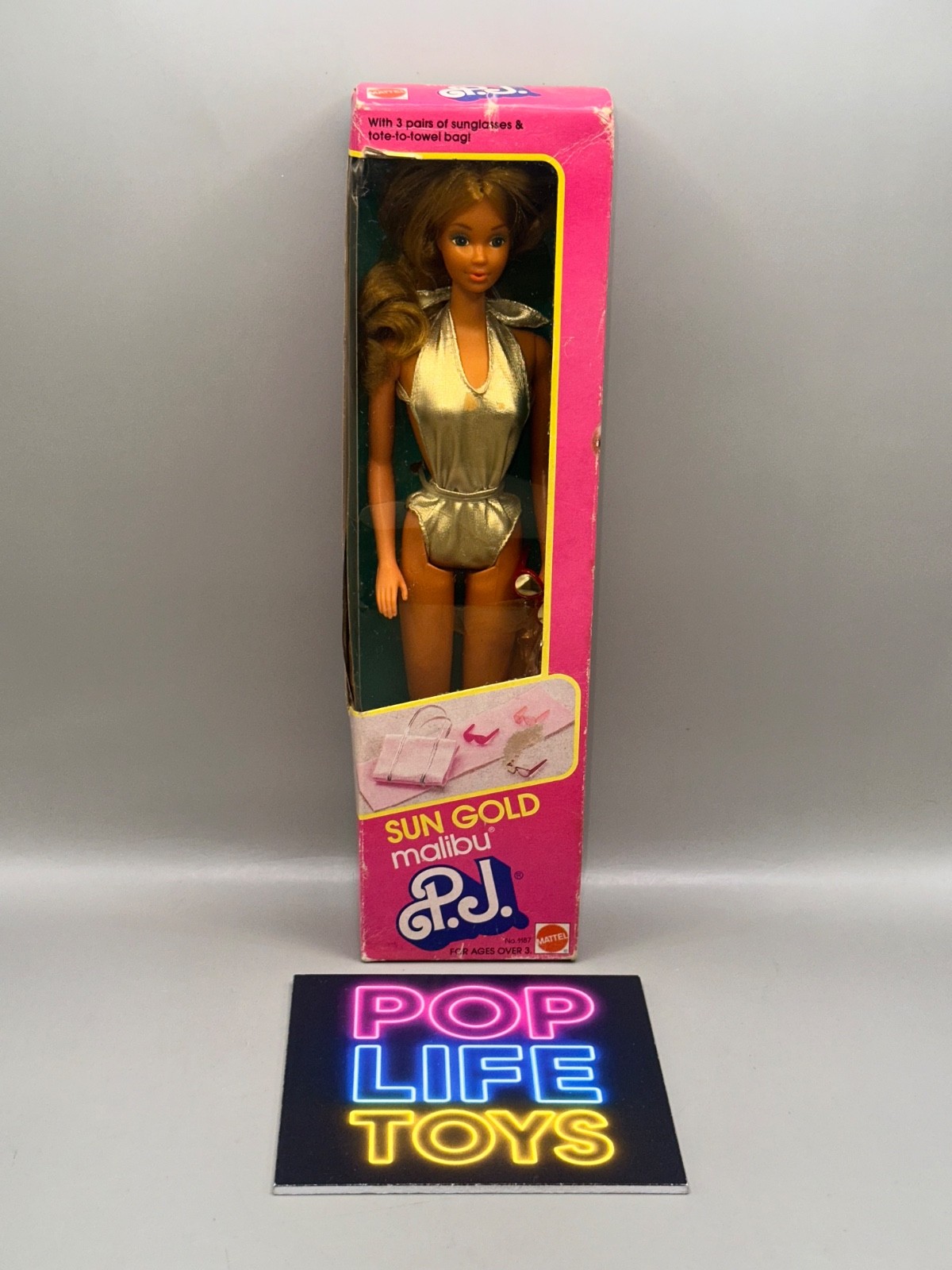 Vintage 1983 Mattel Barbie “Sun Gold Malibu PJ” #1187 *NRFB*