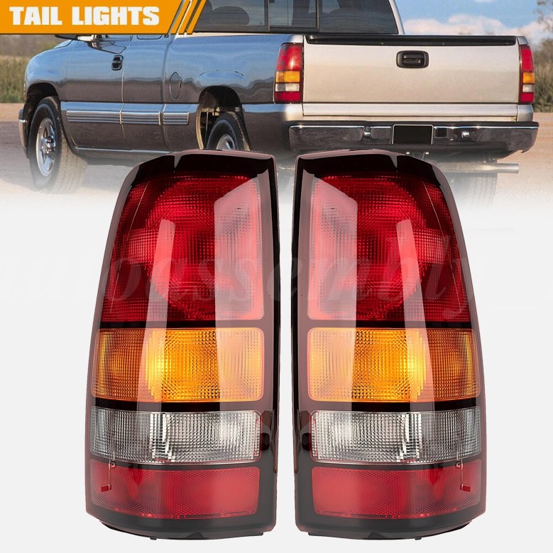 Pair For 1999-2002 Chevy Silverado 1500 99-06 GMC Sierra Red Tail Lights Lamps