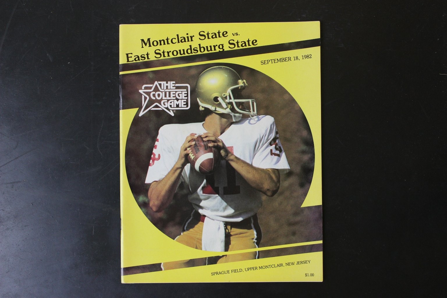 Vintage 1982 THE COLLEGE GAME Montclair State Football Program Camaro Z28 Ad
