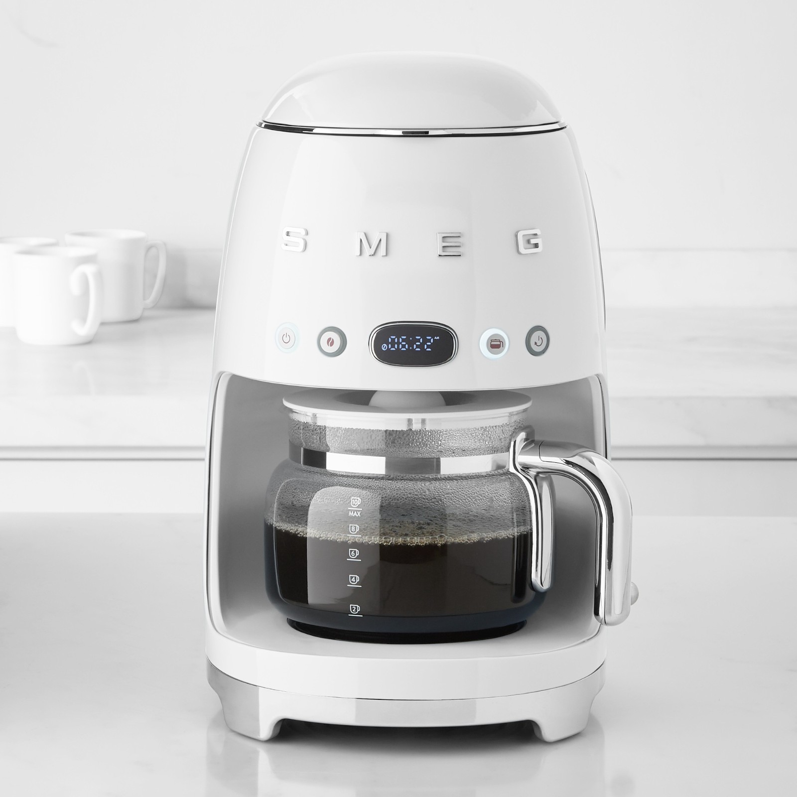 SMEG Drip Coffee Maker, 10-cup Glossy Multi Colors US Stock