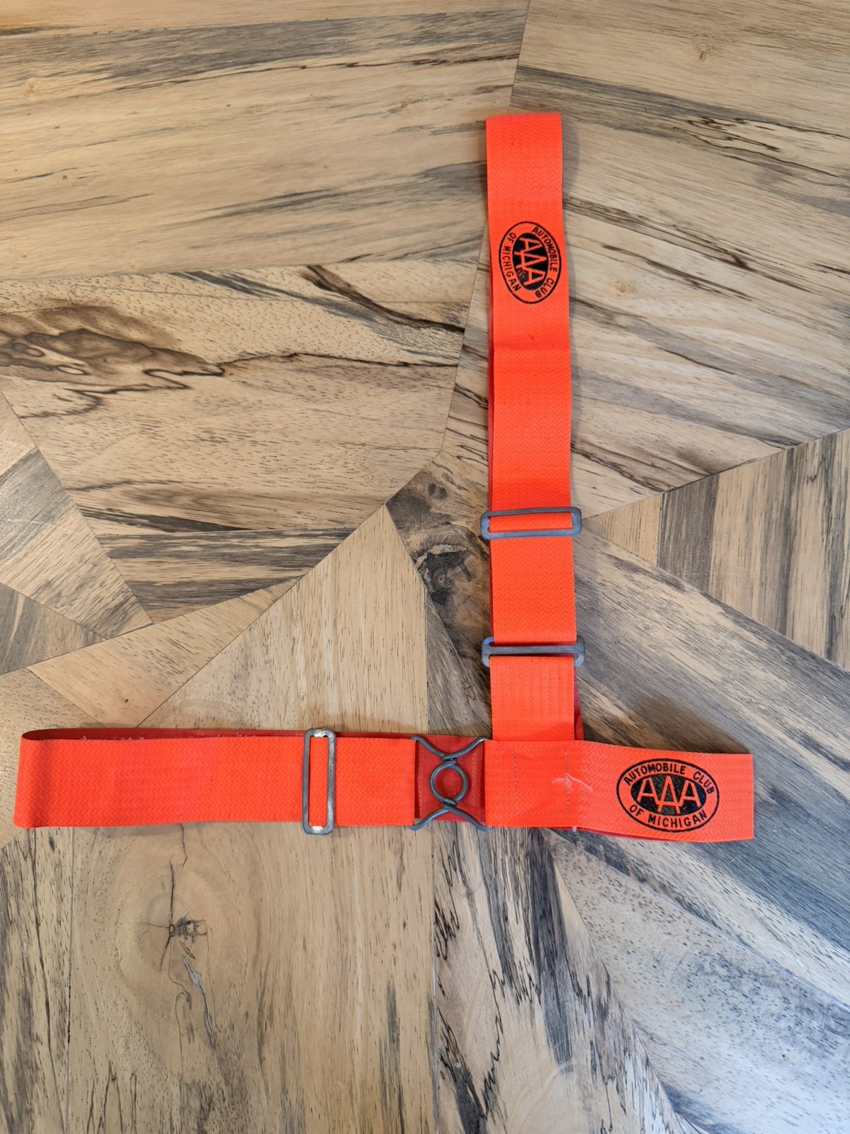 **RARE** 1980's AAA Orange School Safety Patrol (Crossing Guard) Sash Belt  