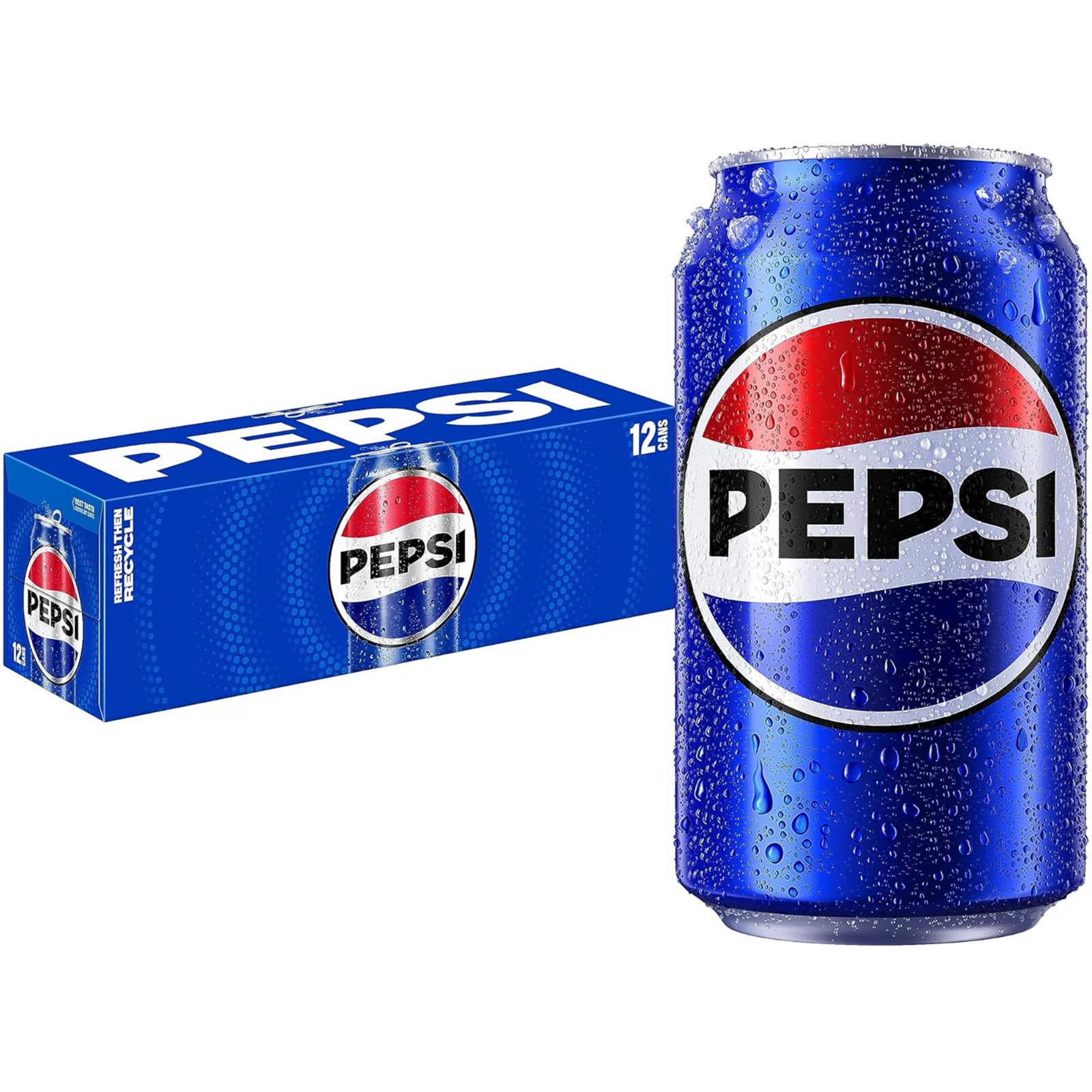 Pepsi Cola Soda Pop, 12 fl oz, 12 pack Cans - Pepsi Cola Soda Pop, 12 fl oz, 12 pack Cans -