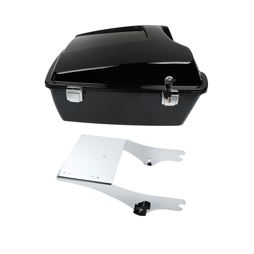 Chopped Trunk w/ Mount Rack Fit For Harley Touring Road Street Glide 1997-2008