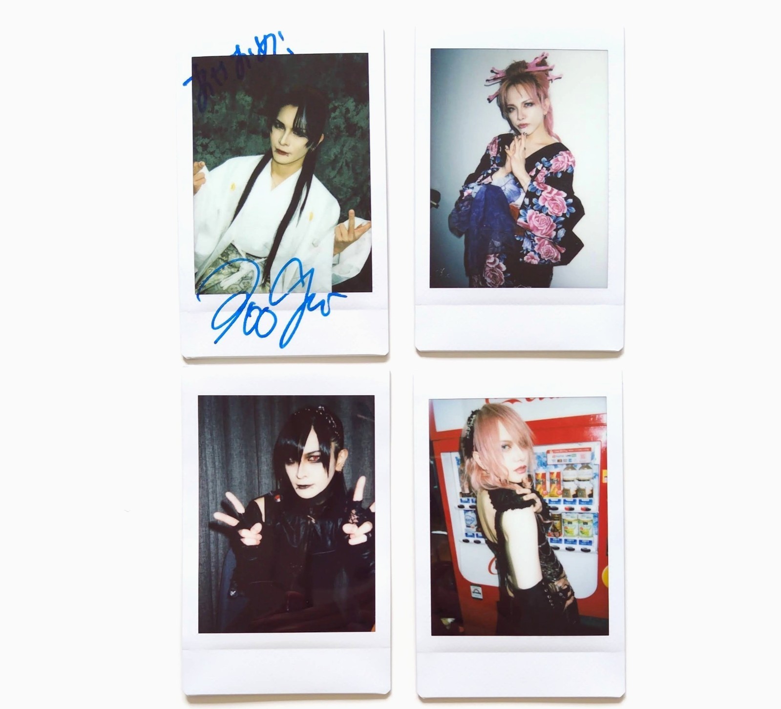 JILUKA Instax Cheki set of 4  with Boogie x2 autograph Sena x2 Japan Visual Kei
