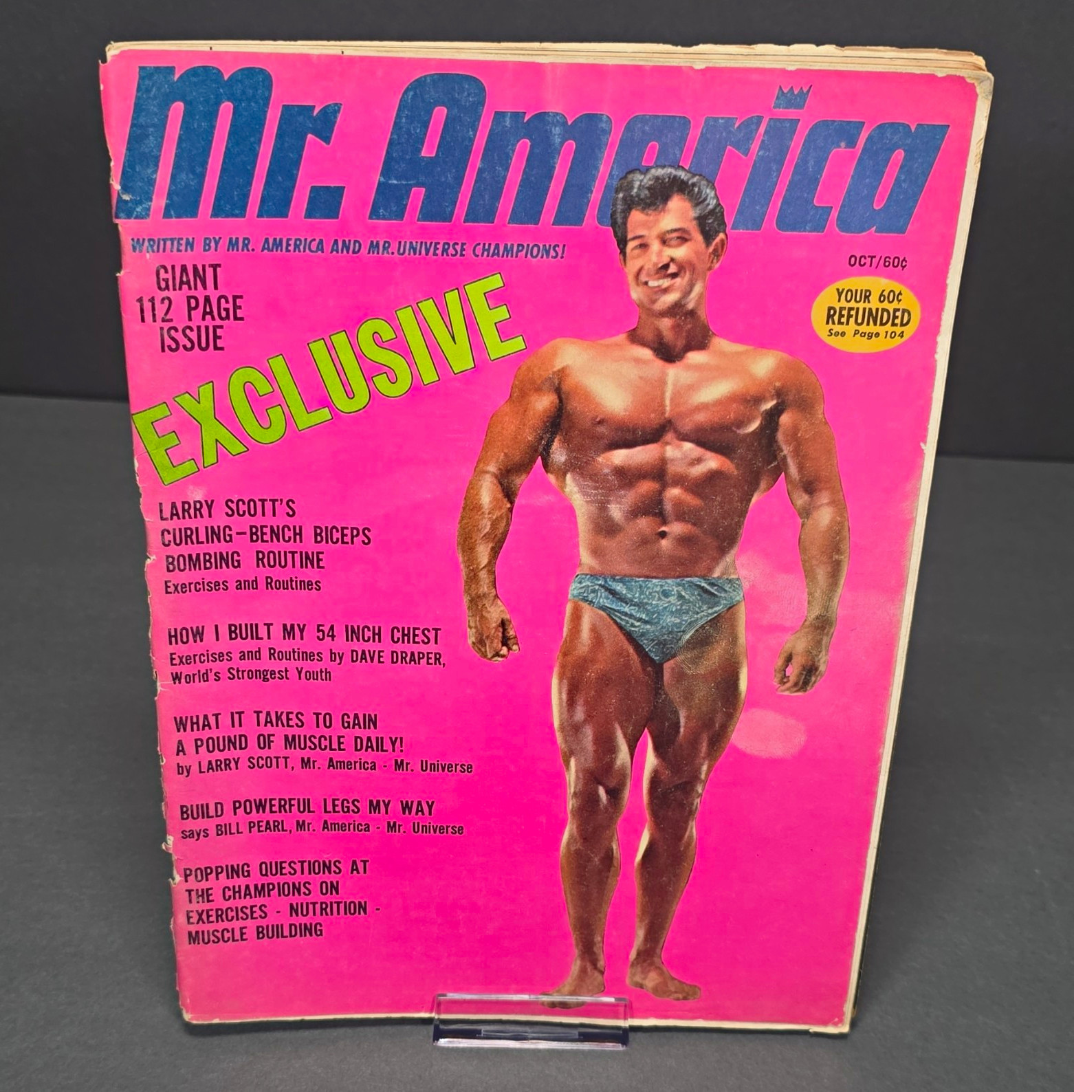 Vintage Mr. America Magazine October 1965 Larry Scott Dave Draper Bill Pearl