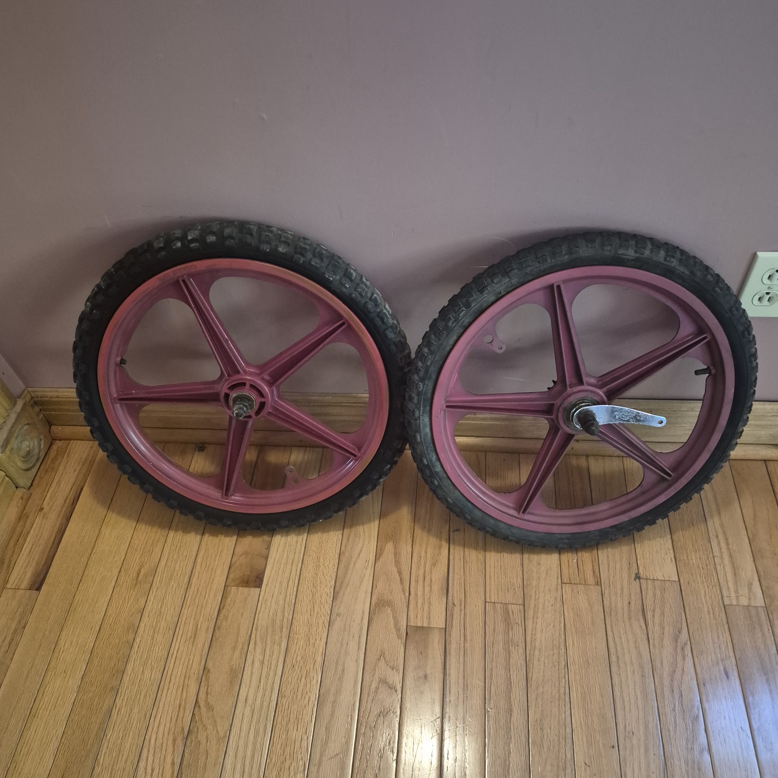 Vintage 80\'s Old School BMX Troxel Trakmaster RED Mag Rim Set Coaster Brake