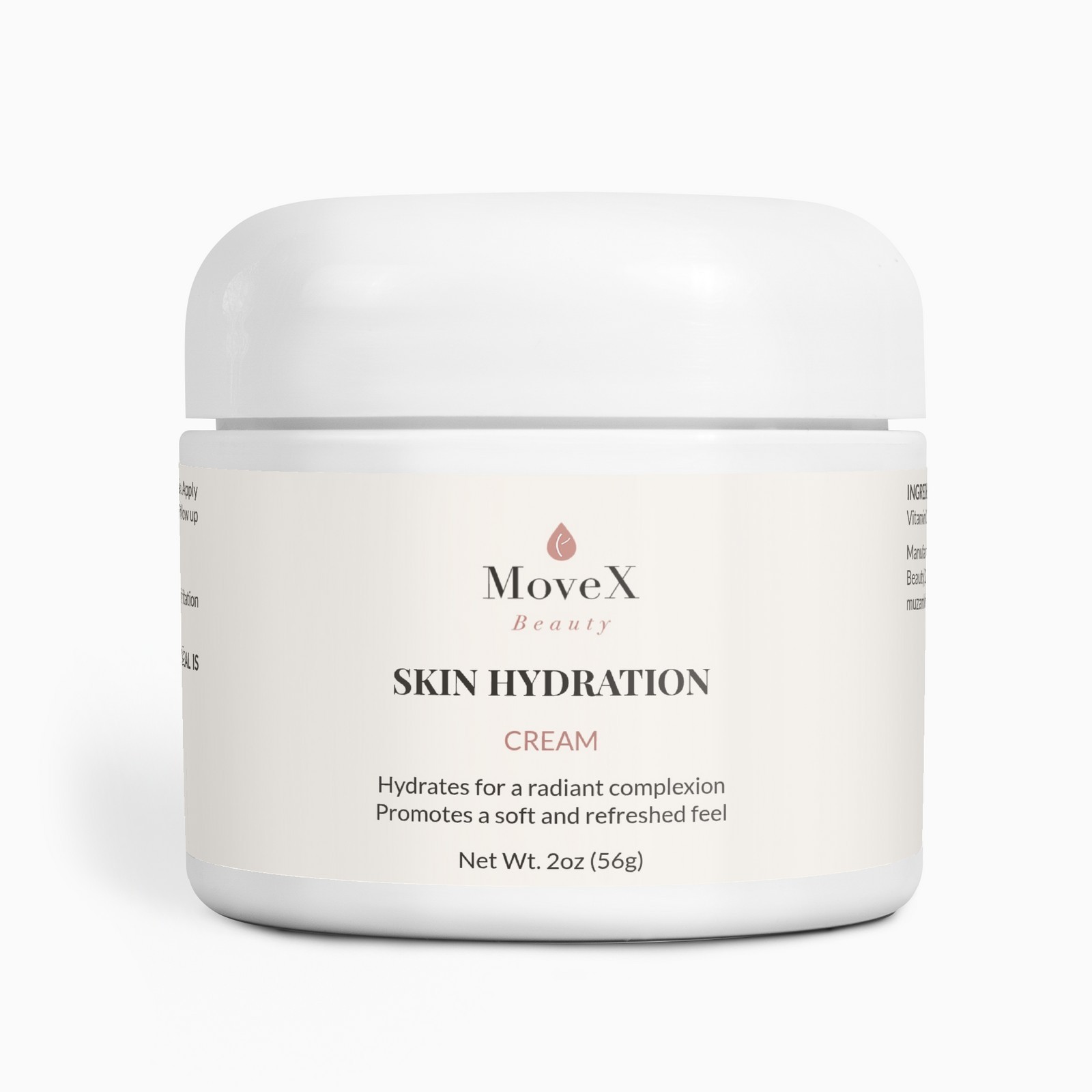 MoveX Beauty Skin Hydration Face Cream Moisturizer 2 oz 56g Made in USA