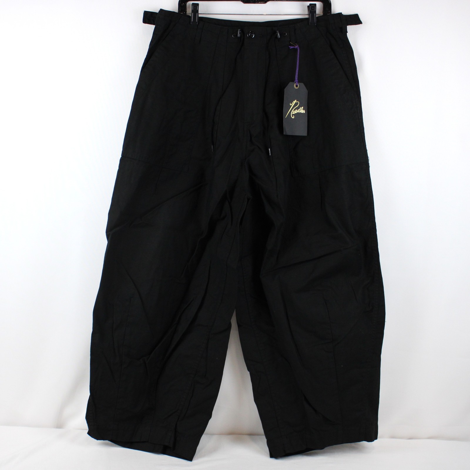 Needles Fatigue H.D. Hiza-Deru Pants In Black W/ Adjustable Waist - Unisex M