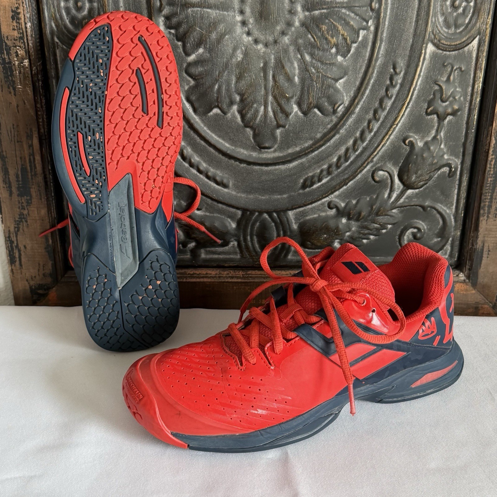 Babolat Propulse AC All Court Junior Red & Blue Youth Sz 7 Tennis Shoes Sz 40 EU