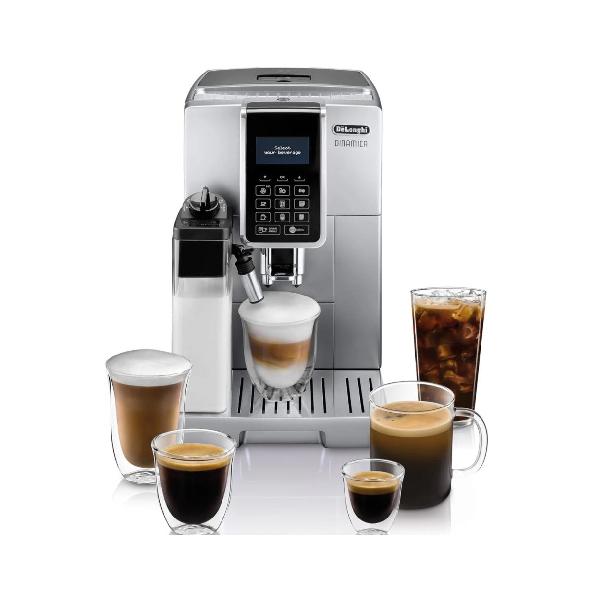 DeLonghi Dinamica LatteCrema ECAM35075SI Super Automatic Espresso Machine