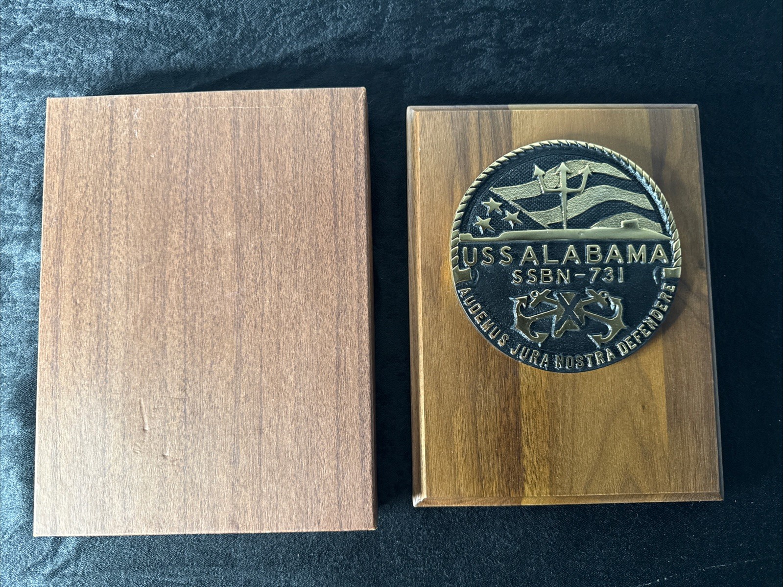 Vintage USS Alabama Plaque - 7.5” X 10” Vintage USS Alabama Plaque - 7.5” X 10”