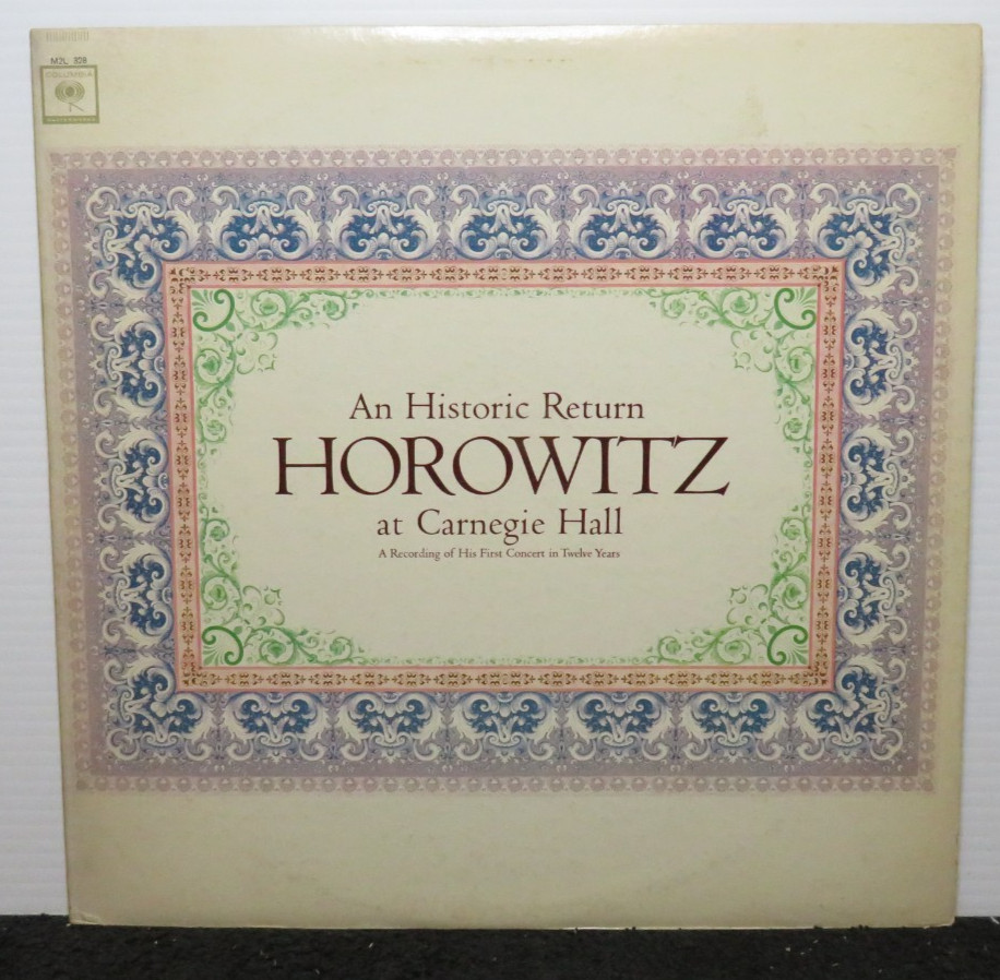 VLADIMIR HOROWITZ A HISTORIC RETURN AT CARNEGIE HALL (NM) M2L-328 VINYL RECORD VLADIMIR HOROWITZ A HISTORIC RETURN AT CARNEGIE HALL (NM) M2L-328 VINYL RECORD