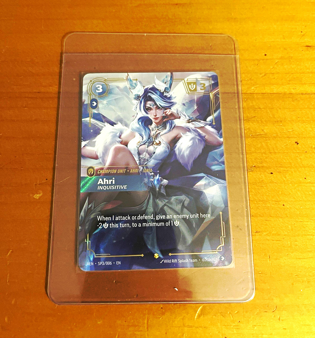 Riot Games League of Legends Ahri Inquisitive SP3/006 SP Foil Special VEN EN Riot Games League of Legends Ahri Inquisitive SP3/006 SP Foil Special VEN EN