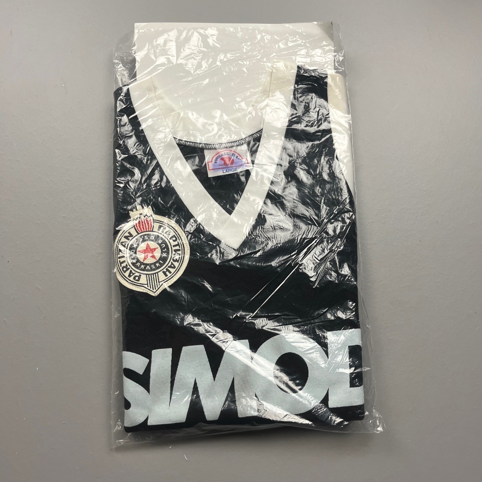 Simod Partizan Belgrade Basketball Jersey Mens Large Black Vintage Made in Italy