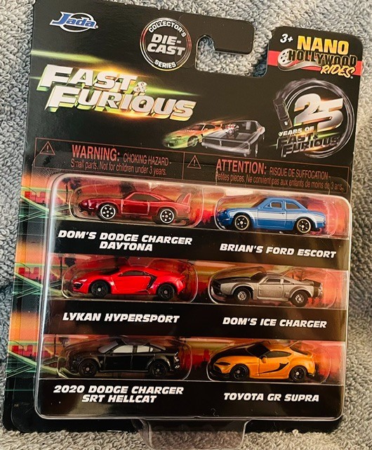 2026 Set Jada Fast & Furious Nano Hollywood Rides 6 Cars Total Dodge Ford