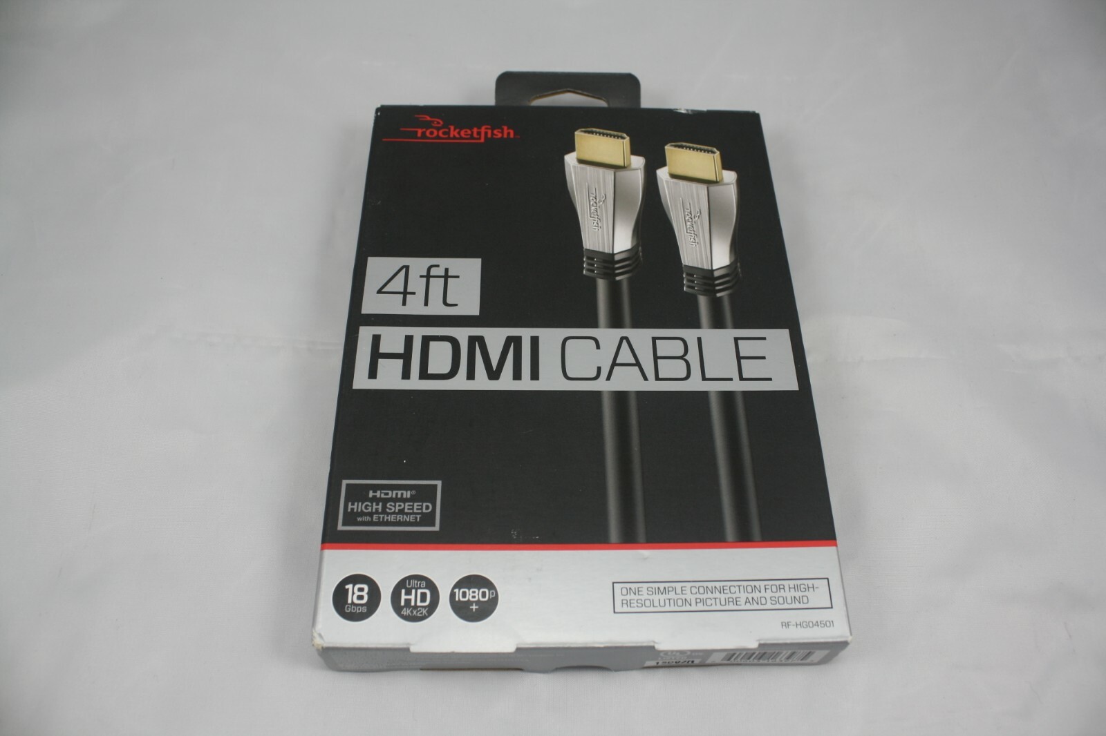 Rocketfish premium HDMI cable 4ft 24k gold ends great deal. 4kUHD New in box