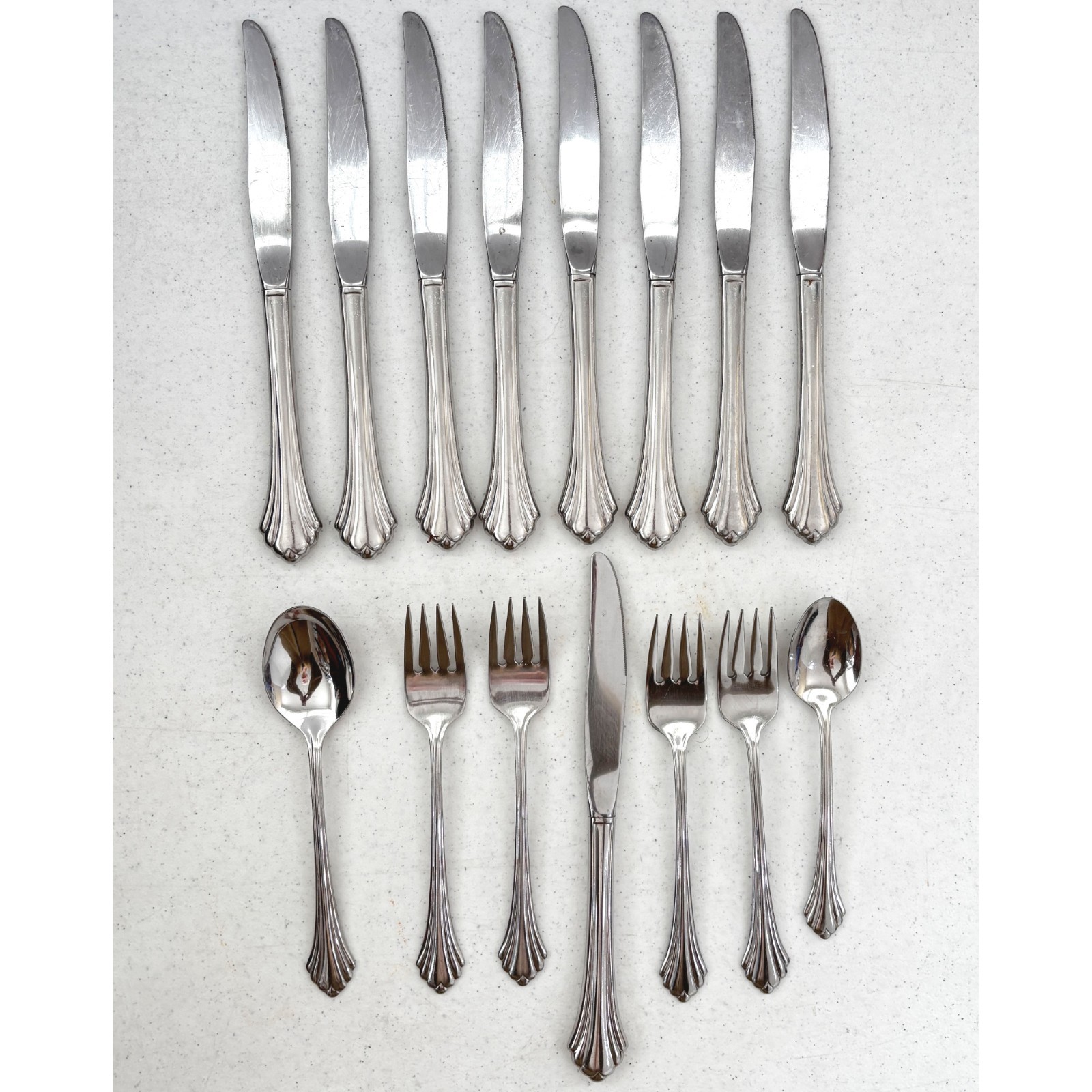 Oneida Vintage Bancroft USA Stainless Flatware 15 Pieces Mixed Lot Oneida Vintage Bancroft USA Stainless Flatware 15 Pieces Mixed Lot