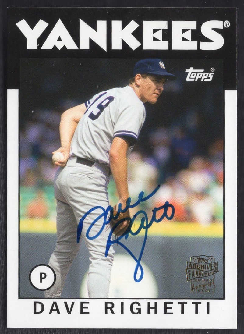 2012 Topps Archives Fan Favorites Autograph #FFA-DR Dave Righetti AUTO READ 2012 Topps Archives Fan Favorites Autograph #FFA-DR Dave Righetti AUTO READ