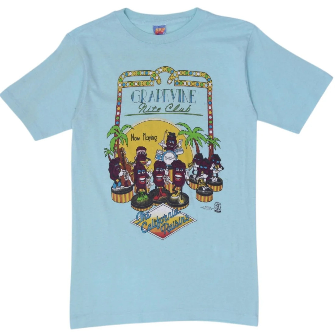 Vintage 1988 California Raisins Grapevine Nite Club TShirt Made in USA Size L