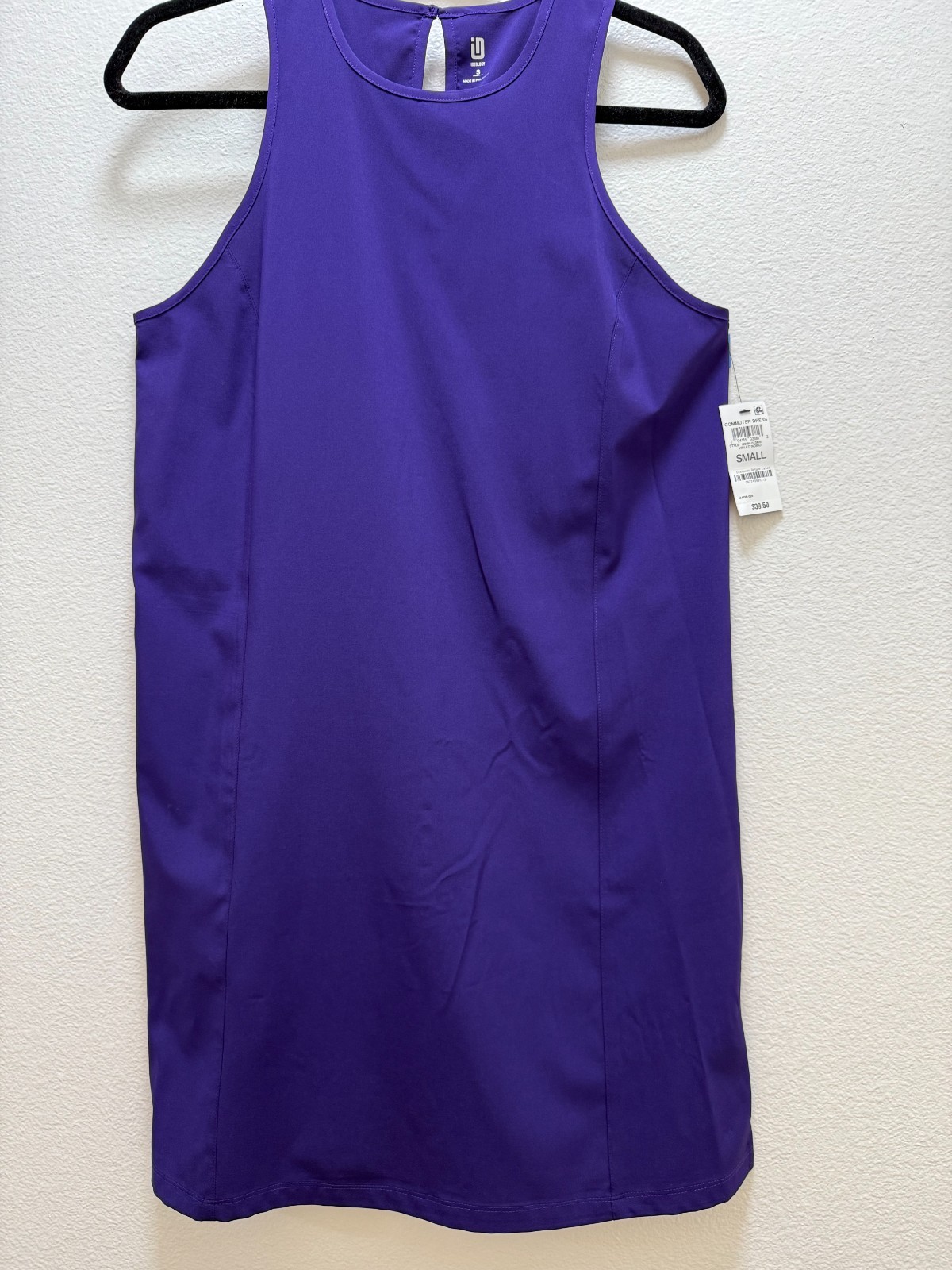 ID Ideology Solid Performance Dress Women\'s M VioletIndigo Scoop Neck Sleeveless