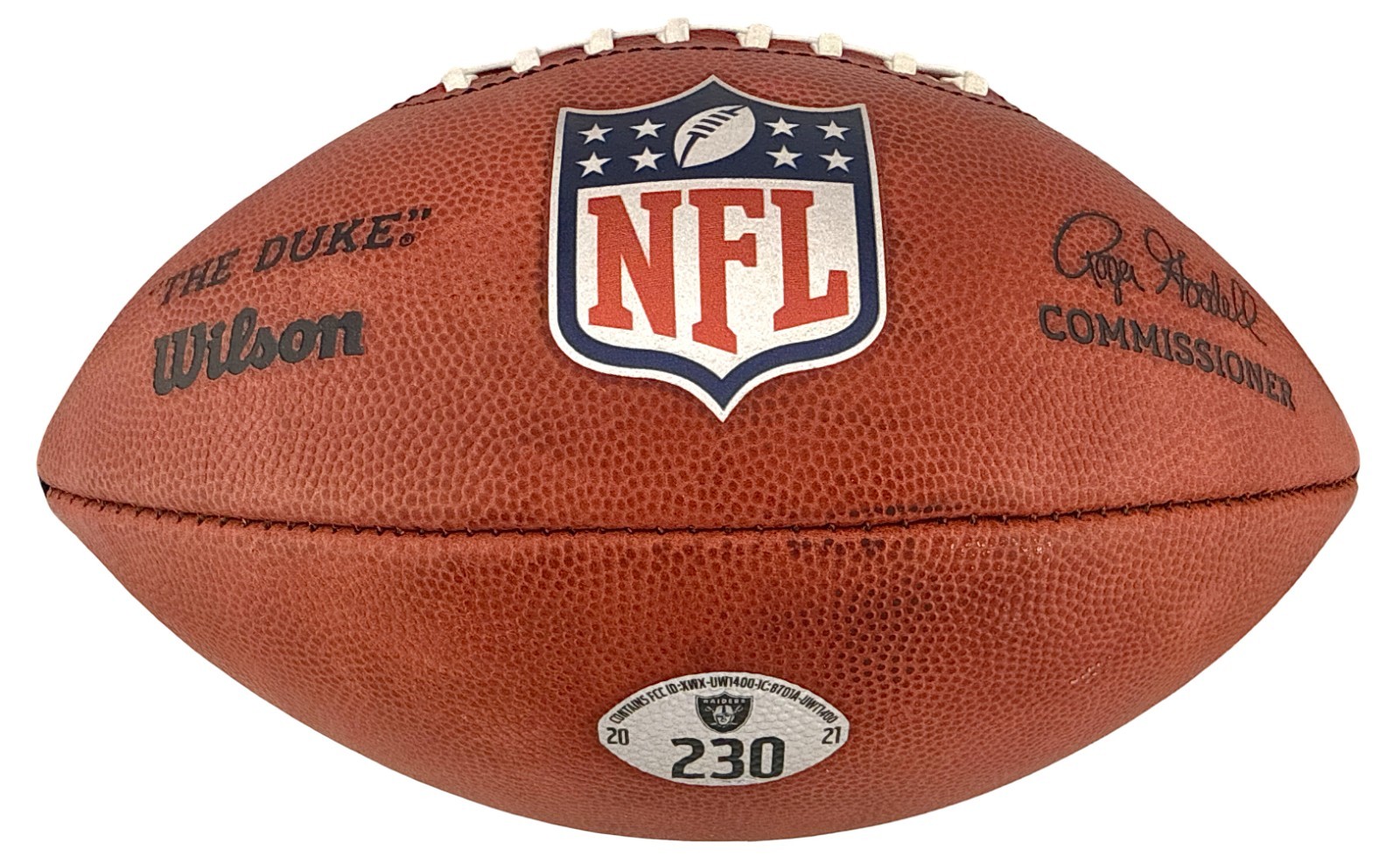 NFL Authentic Leather Wilson The Duke Game Football Las Vegas Raiders Game Ball NFL Authentic Leather Wilson The Duke Game Football Las Vegas Raiders Game Ball