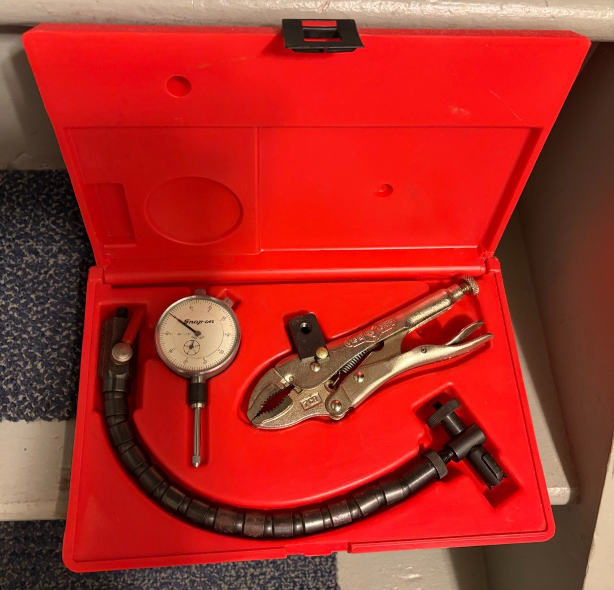 Snap-On PMF137 Disk Brake Ball Joint Gage Dial Indicator Set NOS USA GA3634