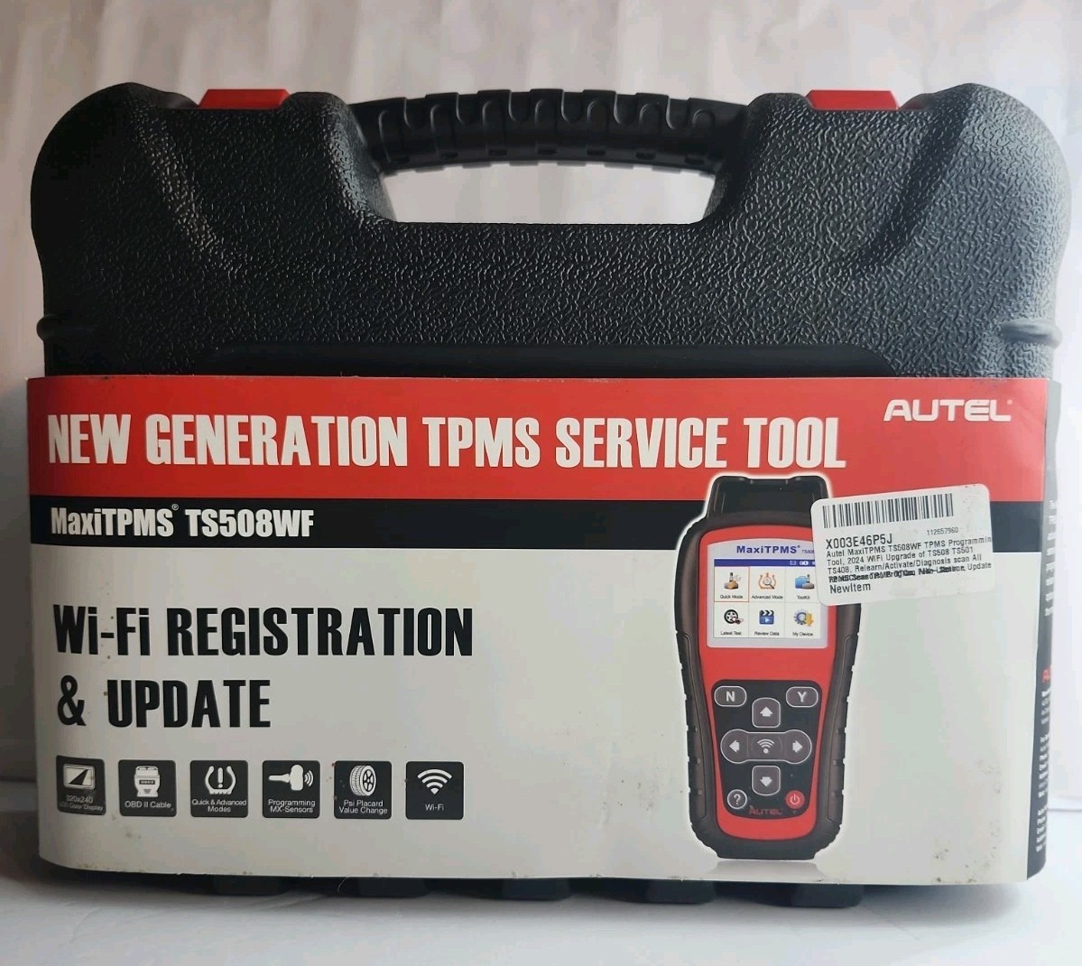 Autel TS508WF Tool Packaged in Blow Mold Case : MaxiTPMS TS508WF TPMS Service