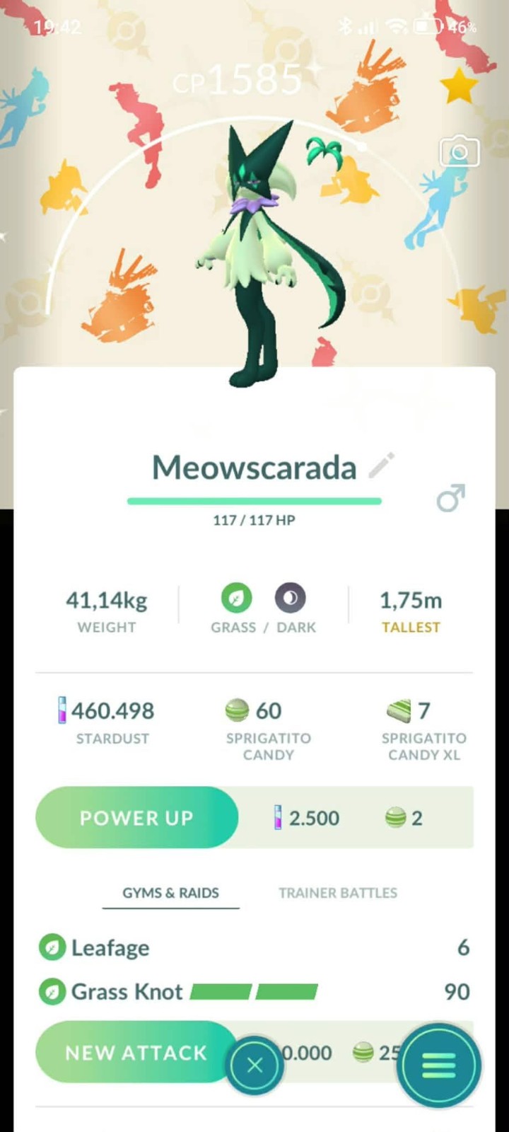 Pokemon Shiny Meowscarada - Celebration 2026 Background - Caught in a raid