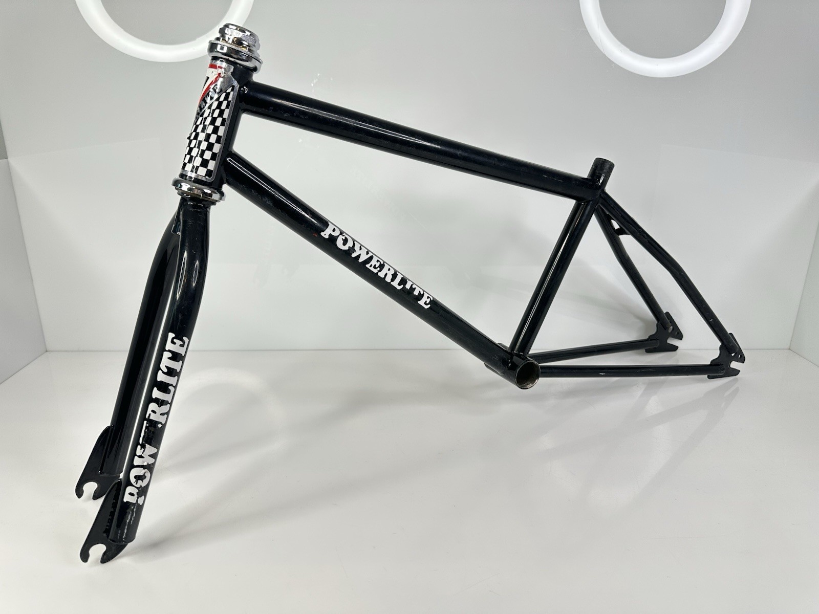 Rare Vintage 1982 Powerlite JR BMX Racing 20” Frame & Fork Set Black USA